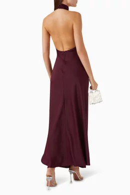 misha burgundy dress Misha Alusia Dress – Rent with Iz main image 1