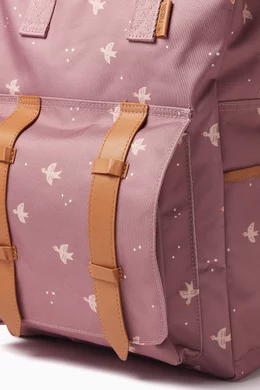 Buy Fresk Color Large All over Birds Print Backpack in Recycled Fabric For Kids Online Ounass Oman