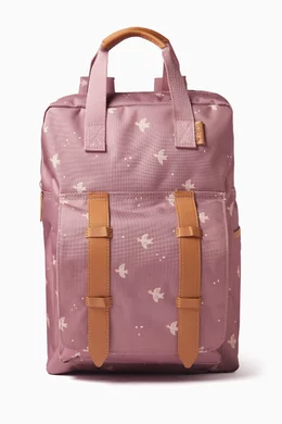 Buy Fresk Color Large All over Birds Print Backpack in Recycled Fabric For Kids Online Ounass Oman