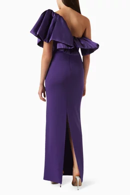 Buy Solace London Purple Cassia Asymmetrical Maxi Dress For Women Online |  Ounass Oman