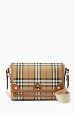 Buy Burberry Neutral Note Check Crossbody Bag For Women Online Ounass Oman
