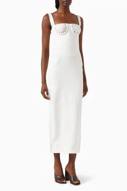 Buy Paris Georgia White Micah Embroidered Corset Dress For Women Online |  Ounass Oman