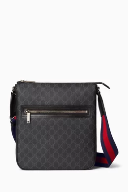 Buy Gucci Black GG Supreme Crossbody Bag in Coated canvas For Men Online Ounass Oman