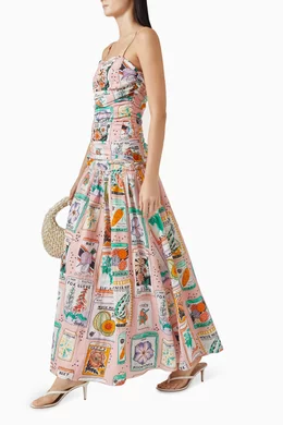 la maise studio gathered drop-waist maxi dress Nellie Drop Waist Maxi Dress in Cream main image 1