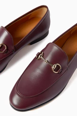 Buy Gucci Purple GG Jordaan Loafers in Leather For Women Online