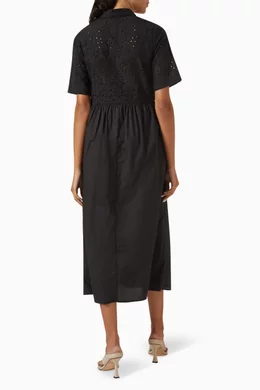 sachin and babi light blue dress Never Fully Dressed ruffle sleeve embroidered shirt mini dress in black main image 0