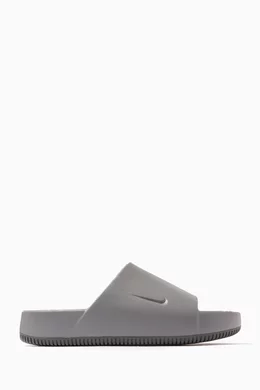 Buy Nike Grey Calm Slides in Rubber For Men Online Ounass Oman