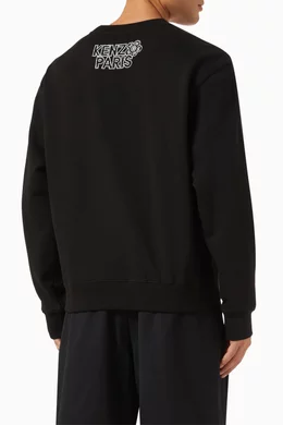 Buy KENZO Black Constellation Embroidered Classic Sweatshirt in
