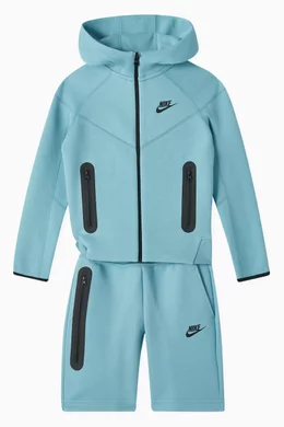 Buy Nike Blue Drawstring Shorts in Tech-fleece For Boys Online