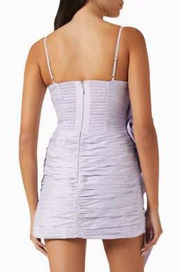 aje potion spiral mini dress Buy Aje Purple Potion Floral-appliqué Spiral Mini Dress For Women Online