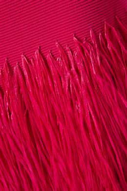 Buy Aje Pink Rushes Raffia Knit Midi Dress in Viscose Blend For Women  Online | Ounass Oman