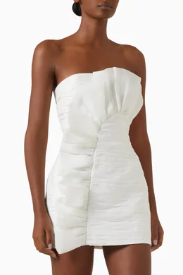 telma ruffle micro mini dress Aje Telma Ruffle Micro Mini Dress Ivory  The Dress Nook