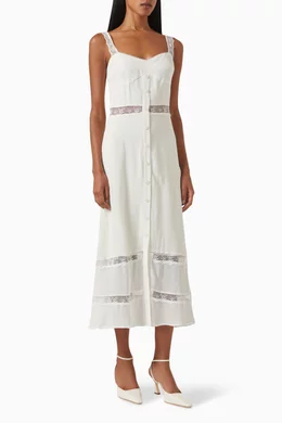 balloon dress midi Off-Shoulder Balloon Sleeve Midi Dress