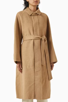 Buy Dunst Brown Unisex Handmade Mac Coat in Wool-cashmere For