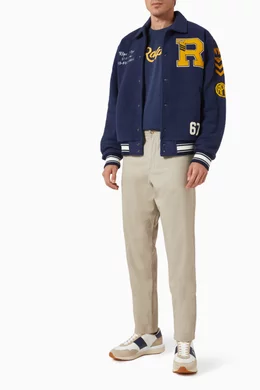 Ralph lauren patchwork baseball jacket best sale