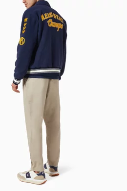 Ralph lauren patchwork baseball jacket 2025