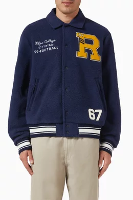 Ralph lauren patchwork baseball jacket shop