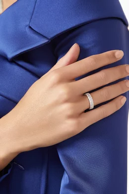 Buy Swarovski Silver Matrix Crystal Band Ring in Rhodium plated Metal For Women Online Ounass Oman