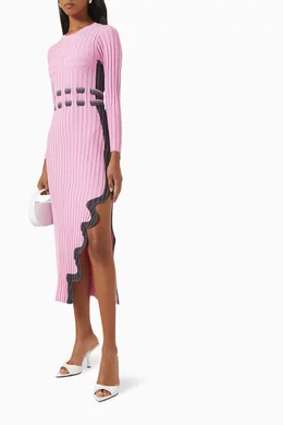 ph5 pink dress MAYA WAVY ASYMMETRIC DRESS WITH SEQUINS PH5
