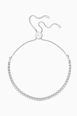 Buy Swarovski Silver Subtle Double Crystal Bracelet in Rhodium plated Metal For Women Online Ounass Oman