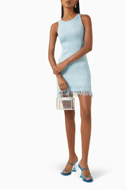 Buy Asta Resort Blue Natalia Sequin Fringe Mini Dress For Women Online |  Ounass Oman