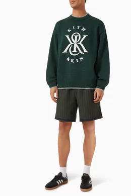 豪華 Sweater Lewis Stitch Crest Green Kith Buy in Men For Cotton トップス