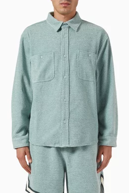 Buy Kith Green Apollo Shirt in Chenille Tweed For Men Online 