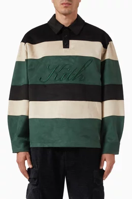 Buy Kith Multicolour Stripe Tanner Polo Sweater in Faux