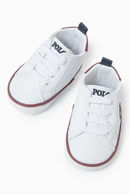 Buy Polo Ralph Lauren White Quilton Polo Bear Sneakers in Faux Leather For Kids Online Ounass Oman