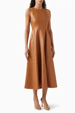 Buy Alexis Brown England Midi Dress in Vegan Leather For Women Online |  Ounass Oman