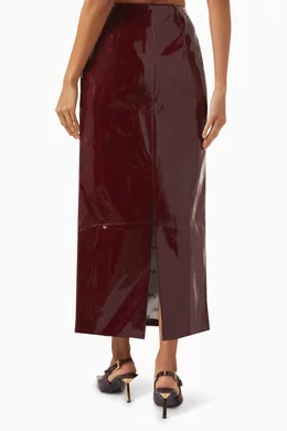 Vinyl skirt midi outlet