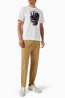 Skull Print T shirt in Organic Cotton