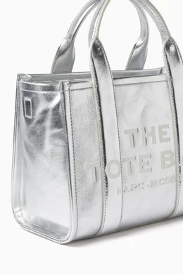Buy Marc Jacobs Silver The Small Tote Bag in Metallic Leather For Women Online Ounass Oman