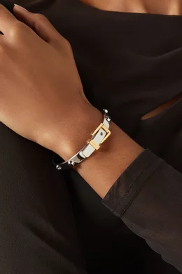 Buy Michael Kors Multicolour Colby Buckle Bangle in Silver plated Brass For Women Online Ounass Oman