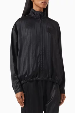 Buy Kith Black Wrenley Crest Track Jacket in Satin For Women