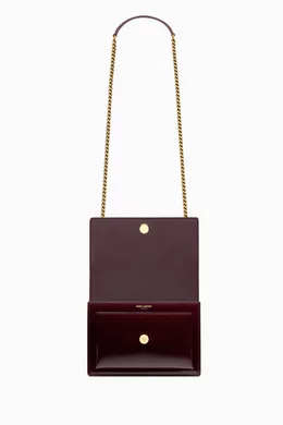 Buy SAINT LAURENT Red Small Sunset Shoulder Bag in Patent Leather For Women Online Ounass Oman