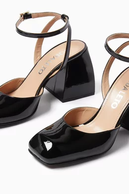 Buy Nodaleto Black Bulla Camille 90 Pumps in Patent Leather