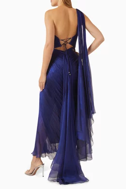 maria lucia hohan blue dress Maria Lucia Hohan, Camilla metallic silk tulle bustier gown, Women, Blue, US 2, Dresses