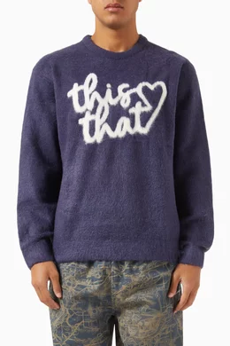Buy thisisneverthat Purple Heart Logo Sweater For Men Online Ounass Oman
