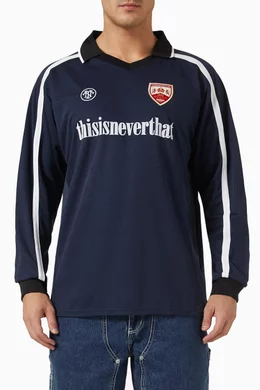 Buy thisisneverthat Blue Logo Soccer Jersey For Men Online