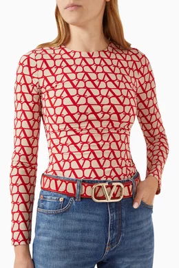 Buy Valentino Garavani Red Valentino Garavani VLOGO Belt in  display picture 1