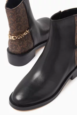 Michael kors boots black and brown clearance