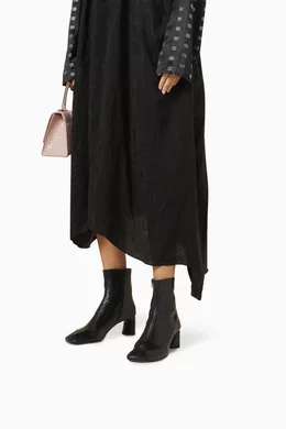 Buy Balenciaga Black Duty Free 60 Ankle Boots in Leather For