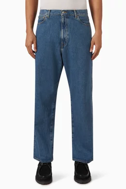 Buy WACKO MARIA Blue Washed Jeans in Denim For Men Online | Ounass 