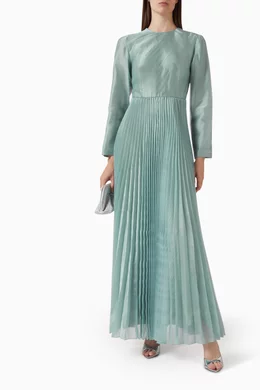 strapless open back dress Petal and Pup Women's Naira Pleated Maxi Dress main image 1