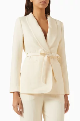 White belted jacket outlet