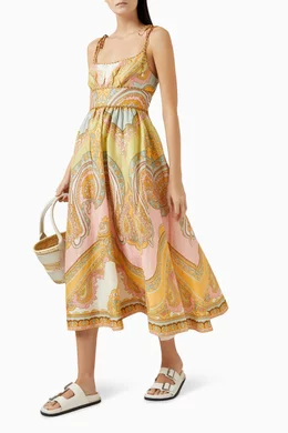 yellow midi silk dress Trendy Yellow Bow Satin Midi Dress | Women's Dress