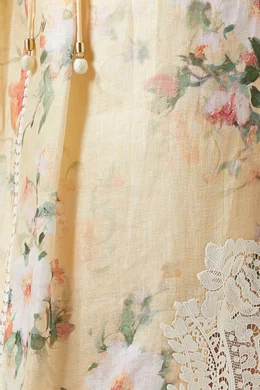 Buy Zimmermann Yellow Everley Lace-trim Slip Dress in Linen For Women  Online | Ounass Oman
