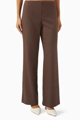 Buy Reformation Brown Vida Low-rise Pants For Women Online
