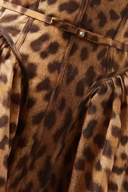 Buy Zimmermann Brown Crush Panelled Midi Dress in Leopard Print For Women  Online | Ounass Oman
